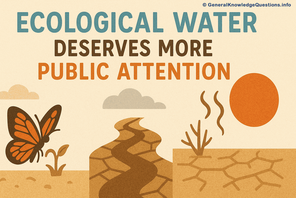 Ecological Water Deserves More Public Attention BECAUSE RIVERS ARE DRYING , BIODIVERSITY IS COLLAPSING
