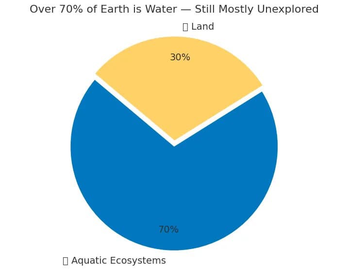 Aquatic ecosystems cover more than 70% of Earth's surface yet remain the least explored
